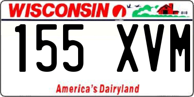 WI license plate 155XVM