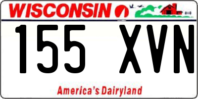 WI license plate 155XVN