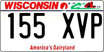 WI license plate 155XVP