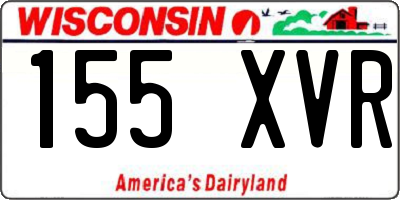 WI license plate 155XVR