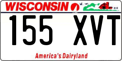 WI license plate 155XVT