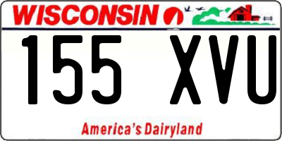 WI license plate 155XVU