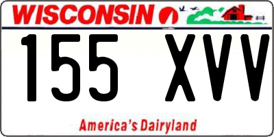 WI license plate 155XVV