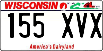 WI license plate 155XVX