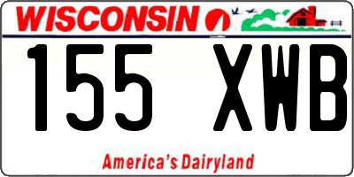 WI license plate 155XWB