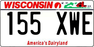 WI license plate 155XWE