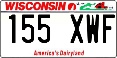 WI license plate 155XWF