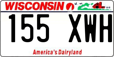 WI license plate 155XWH
