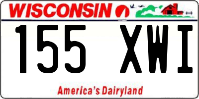 WI license plate 155XWI