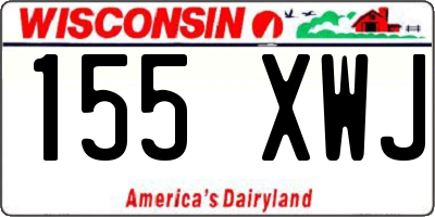 WI license plate 155XWJ