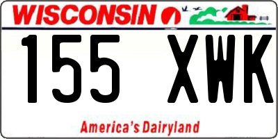 WI license plate 155XWK