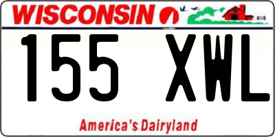 WI license plate 155XWL