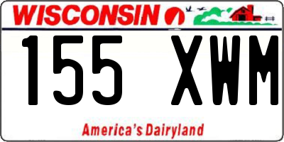 WI license plate 155XWM