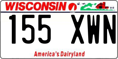 WI license plate 155XWN