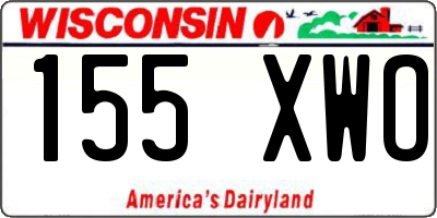WI license plate 155XWO