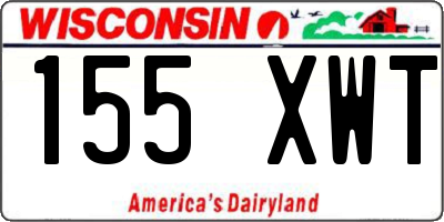 WI license plate 155XWT