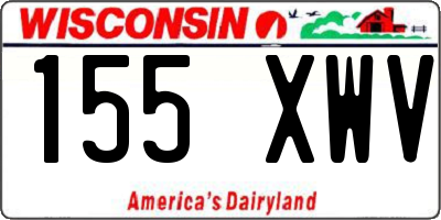 WI license plate 155XWV
