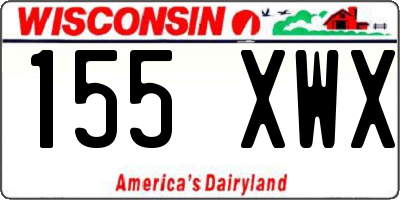 WI license plate 155XWX