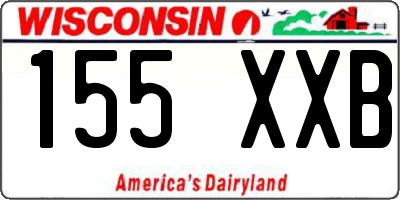 WI license plate 155XXB