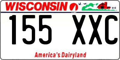 WI license plate 155XXC
