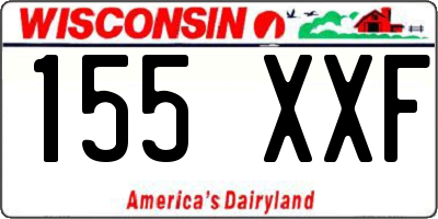WI license plate 155XXF