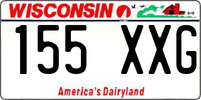 WI license plate 155XXG