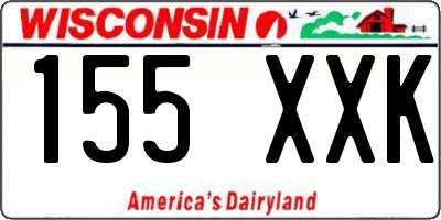 WI license plate 155XXK