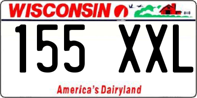 WI license plate 155XXL