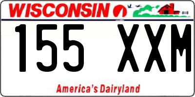 WI license plate 155XXM