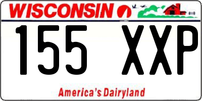 WI license plate 155XXP