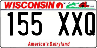 WI license plate 155XXQ