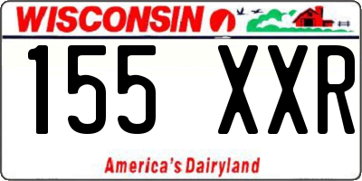 WI license plate 155XXR