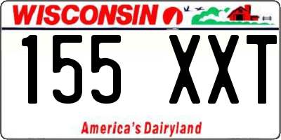 WI license plate 155XXT