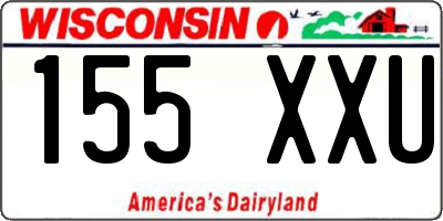 WI license plate 155XXU