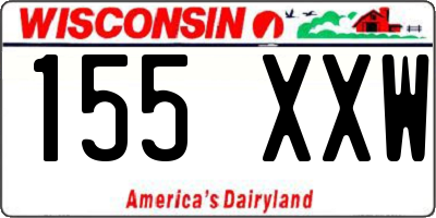 WI license plate 155XXW