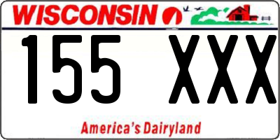 WI license plate 155XXX