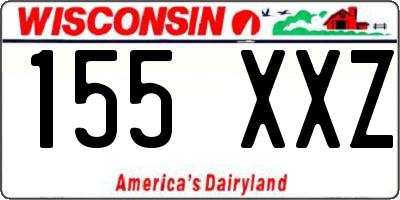 WI license plate 155XXZ