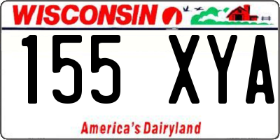 WI license plate 155XYA