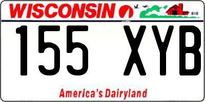 WI license plate 155XYB