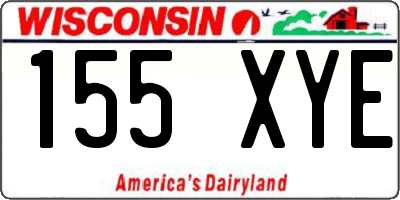 WI license plate 155XYE