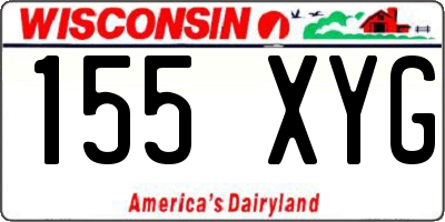 WI license plate 155XYG