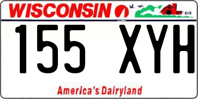 WI license plate 155XYH