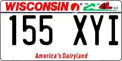 WI license plate 155XYI