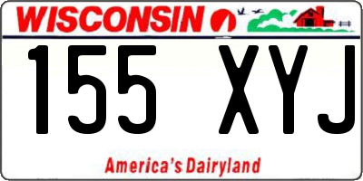 WI license plate 155XYJ
