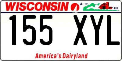 WI license plate 155XYL