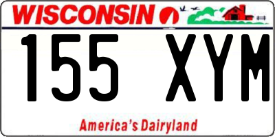 WI license plate 155XYM
