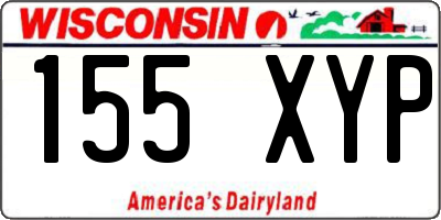 WI license plate 155XYP