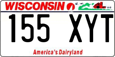 WI license plate 155XYT