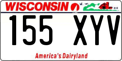 WI license plate 155XYV