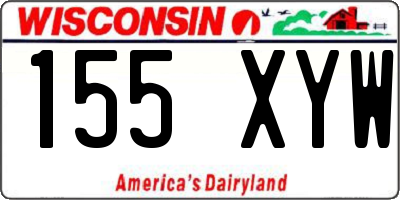 WI license plate 155XYW
